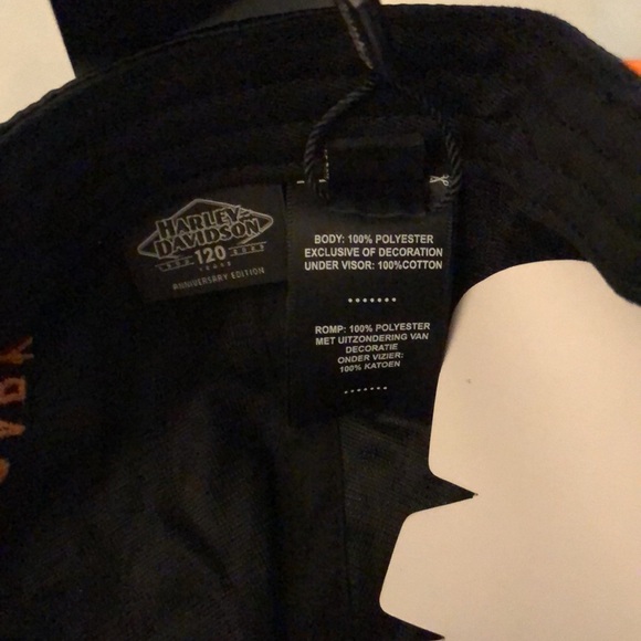 Harley Davidson 120th Anniversary Men’s Racing Flag Eagle SnapBack Hat OS NWT - Picture 10 of 16
